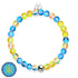 Soleil et ciel | Aide ukrainienne | Bracelet de perles de verre sirène